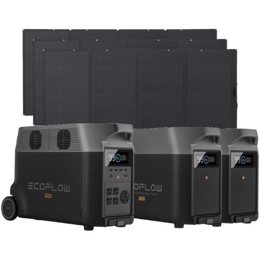 EcoFlowDELTA PRO + Smart Extra Battery + 400W Solar Panel Bundle